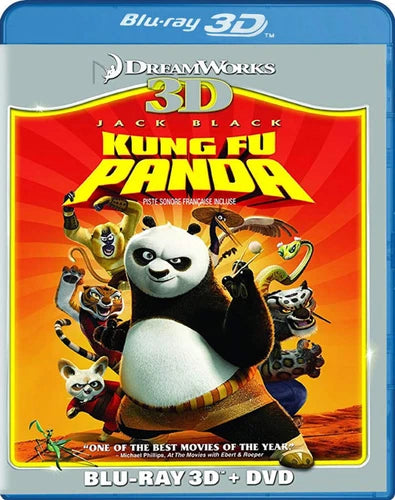 Kung Fu Panda (Dreamworks) - 3D Blu-ray + Blu-ray (missing DVD) *USED*