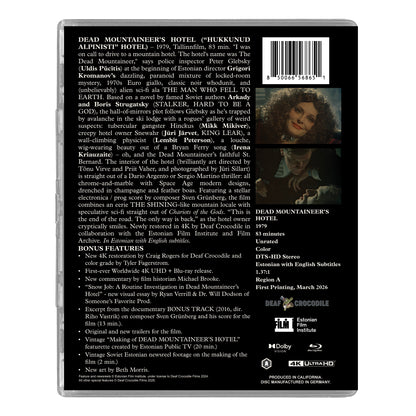 Dead Mountaineer's Hotel (1979) DELUXE LIMITED EDITION *VSD Exclusive  (Deaf Crocodile) - 4K UHD + Blu-ray