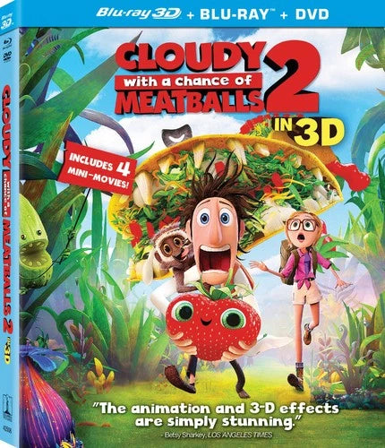 Cloudy With A Chance of Meatballs 2 (Columbia) - 3D Blu-ray + Blu-ray (missing DVD) *USED*